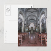 manila cathedral aisle briefkaart (Voorkant / Achterkant)