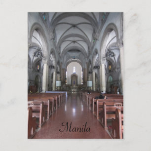 manila cathedral aisle briefkaart