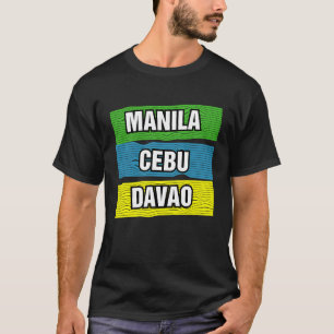 Manila Cebu Davao Filippijnen International Travel T-shirt