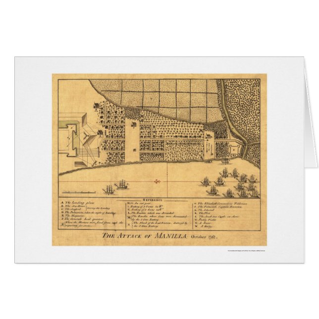 Manila Filipijnen — Attack Map 1762 (Voorkant Horizontaal)