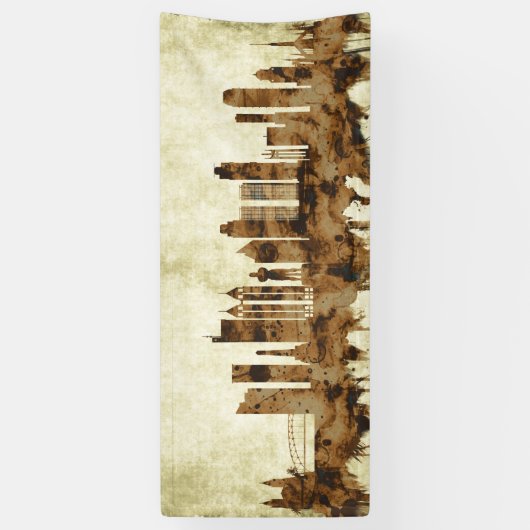 Manila Filipijnen Cityscape Spandoek (Verticaal)