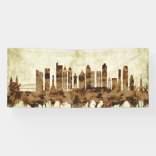 Manila Filipijnen Cityscape Spandoek (Horizontaal)
