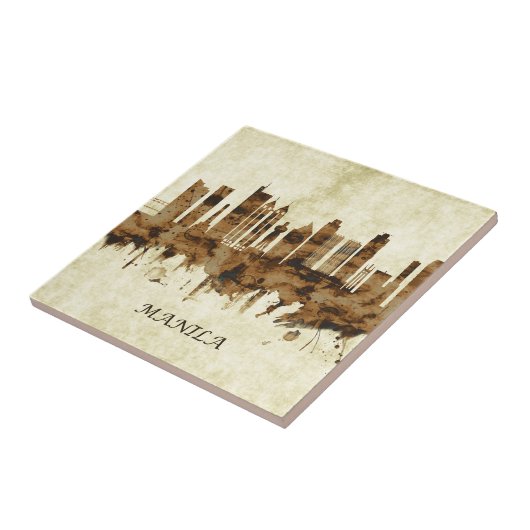 Manila Filipijnen Cityscape Tegeltje (Zijkant)