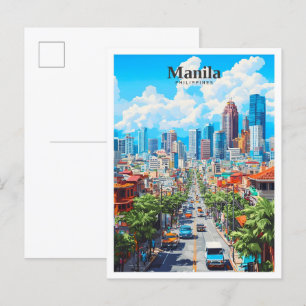 Manila Filipijnen Kunst Vintage Reizen Briefkaart