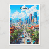 Manila Filipijnen Kunst Vintage Reizen Briefkaart (Voorkant)