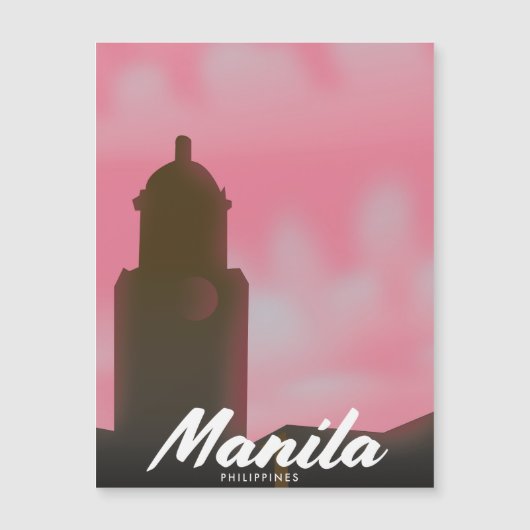 Manila Filipijnen reisposter. (Voorkant)