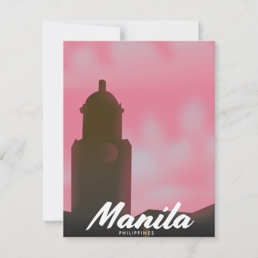 Manila Filipijnen reisposter. (Voorkant)