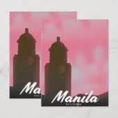 Manila Filipijnen reisposter. (Voorkant / Achterkant)