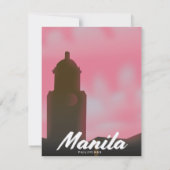 Manila Filipijnen reisposter. (Achterkant)