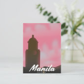 Manila Filipijnen reisposter. Briefkaart (Staand voorkant)