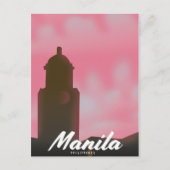 Manila Filipijnen reisposter. Briefkaart (Voorkant)