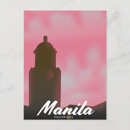 Manila Filipijnen reisposter. Briefkaart (Voorkant)