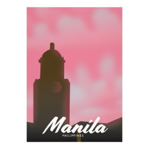Manila Filipijnen reisposter. Foto Afdruk