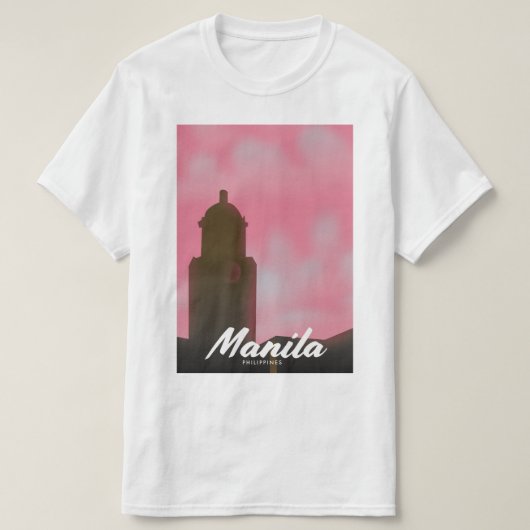 Manila Filipijnen reisposter. T-shirt (Design voorkant)