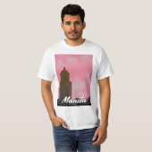 Manila Filipijnen reisposter. T-shirt (Voorkant volledig)
