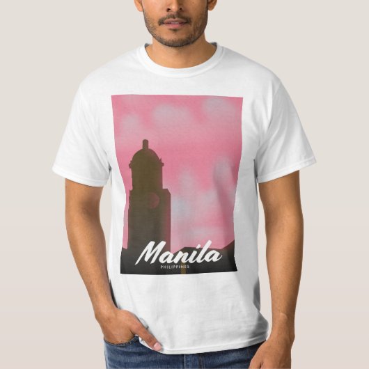 Manila Filipijnen reisposter. T-shirt (Voorkant)
