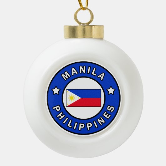 Manila Filippijnen Keramische Bal Ornament (Voorkant)