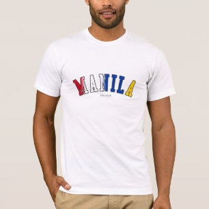 Manila in Filipijnen, nationale vlagkleuren T-shirt