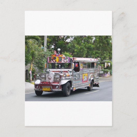 Manila Jeepney Briefkaart (Voorkant)