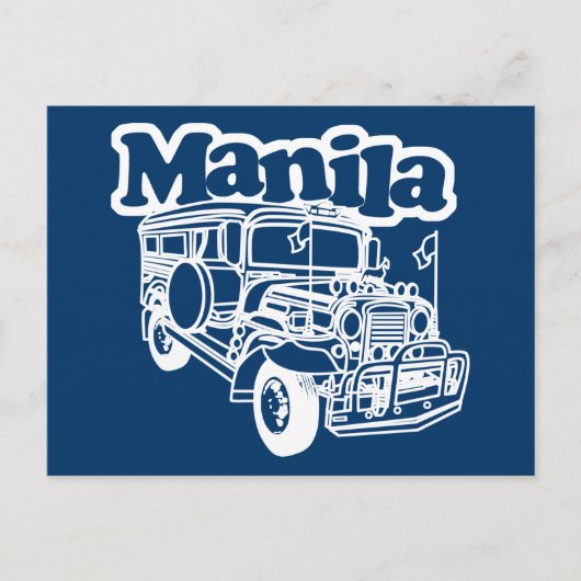 Manila Jeepney Briefkaart (Voorkant)