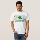 Manila (MNL) Philippine License Bord T-shirt (Voorkant volledig)
