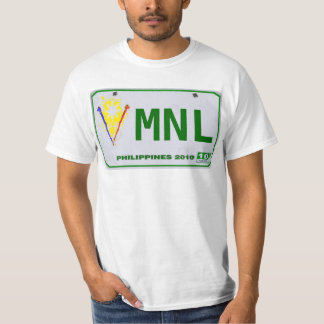 Manila (MNL) Philippine License Bord T-shirt