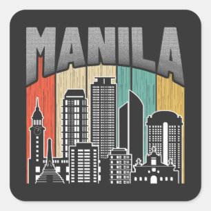 Manila NCR Vierkante Sticker