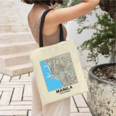 Manila, Philippines, City Map Tote Bag