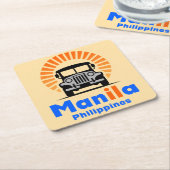 Manila Philippines Southeast Asia Kartonnen Onderzetters (Schuin)