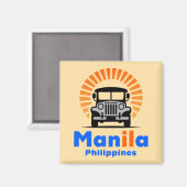 Manila Philippines Southeast Asia Magneet (Voorkant / Achterkant)