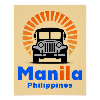 Manila Philippines Southeast Asia Perfect Poster