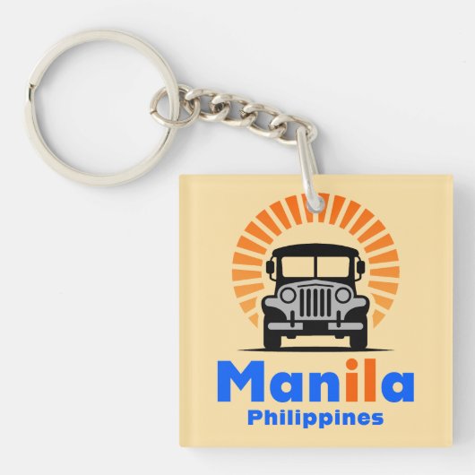 Manila Philippines Southeast Asia Sleutelhanger (Voorkant)