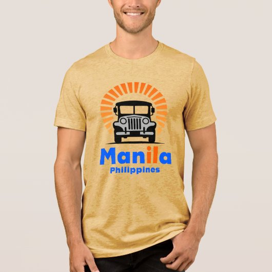 Manila Philippines Southeast Asia Tri-Blend Shirt (Voorkant)