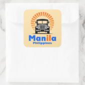 Manila Philippines Southeast Asia Vierkante Sticker (Tas)