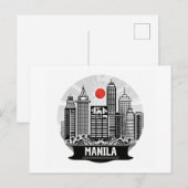 Manila Skyline Briefkaart (Voorkant / Achterkant)