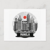 Manila Skyline Briefkaart (Voorkant)
