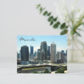 manila skyline briefkaart (Staand voorkant)