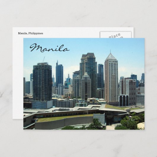 manila skyline briefkaart (Voorkant / Achterkant)