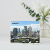 manila skyline briefkaart (Staand voorkant)