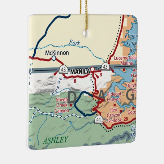 Manila UT Map Keramisch Ornament (Rechts)