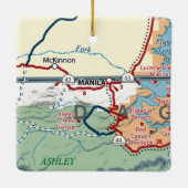 Manila UT Map Keramisch Ornament (Achterkant)