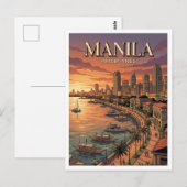 Manilabaa Filipijnen Briefkaart (Voorkant / Achterkant)
