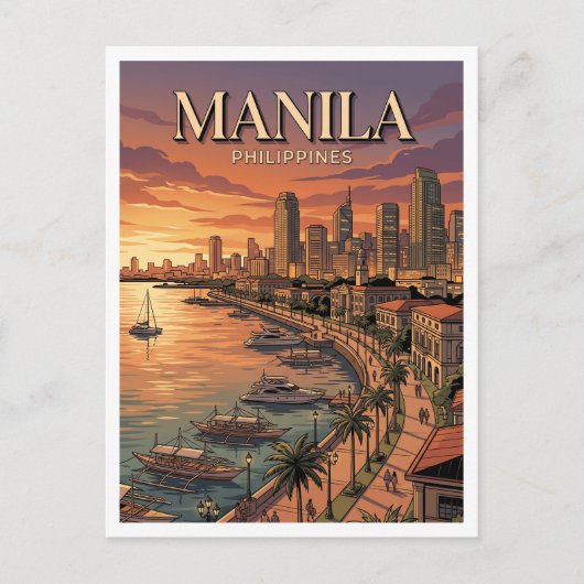 Manilabaa Filipijnen Briefkaart (Voorkant)