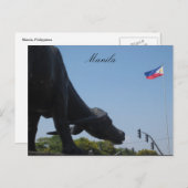 Manilla buffelvlag briefkaart (Voorkant / Achterkant)