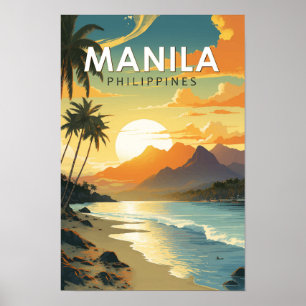 Manilla Filipijnen Reis Kunst Vintage Poster