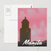 Manilla Filipijnen reisposter. Briefkaart (Voorkant / Achterkant)