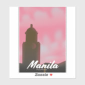 Manilla Filipijnen reisposter. Sticker (Vel)