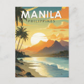 Manilla Filipijnen Reizen Kunst Vintage Briefkaart (Voorkant)