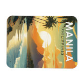 Manilla Filipijnen Reizen Kunst Vintage Magneet (Horizontaal)