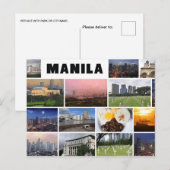 Manilla Filipijnen Reizen waterverf retro Briefkaart (Voorkant / Achterkant)